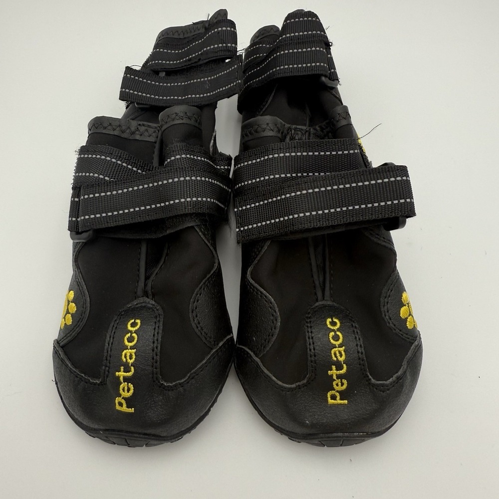 Black Reflective Dog Boots with Adjustable Straps